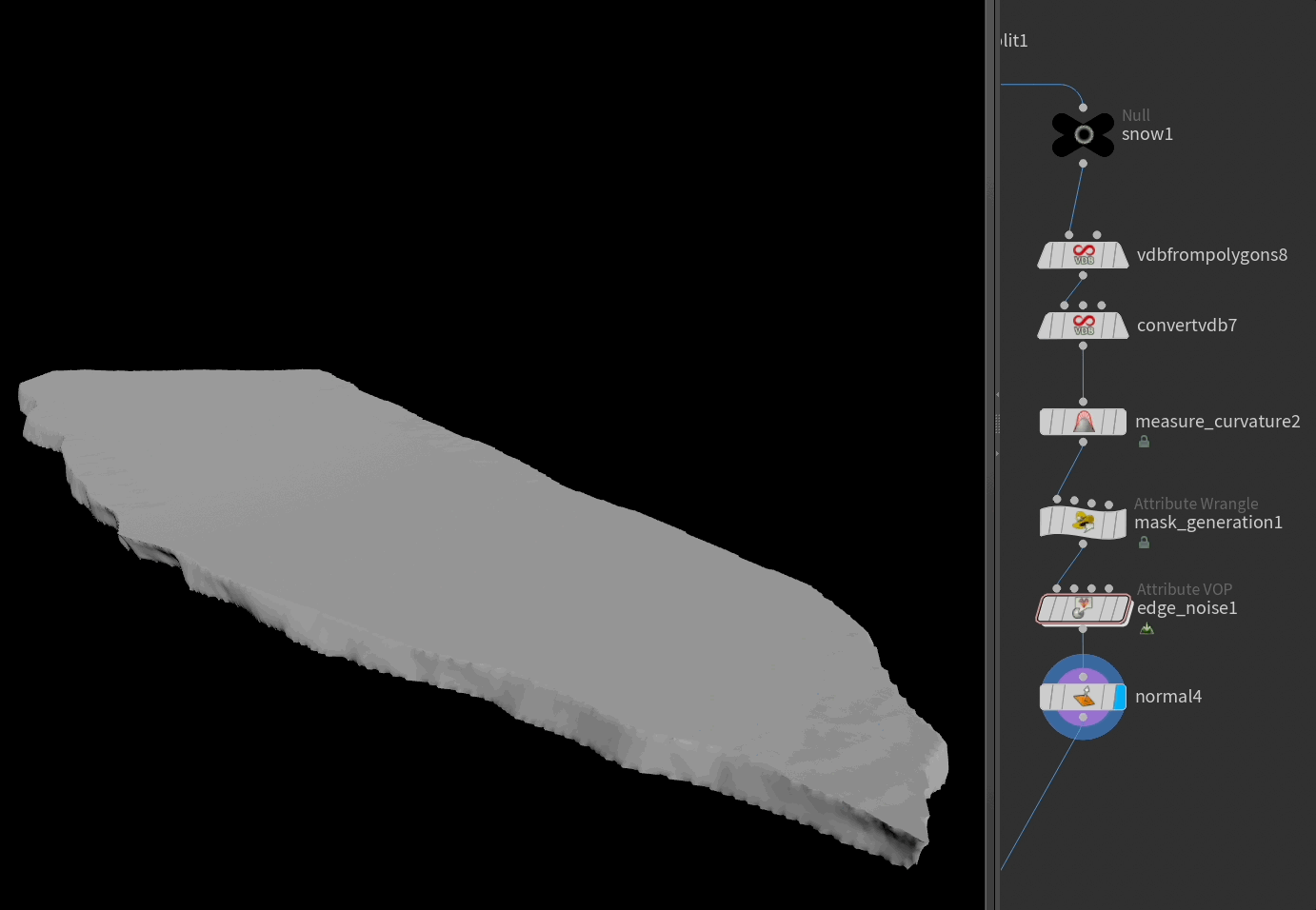 Creating Procedural Drift Ice in Houdini using SOPs and Solaris