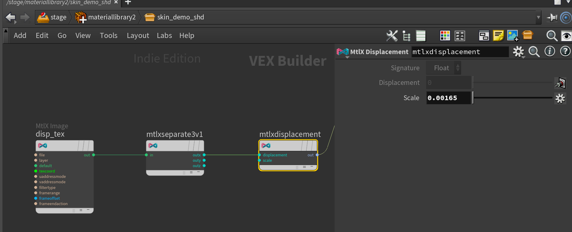 Skin Shading in Karma using MaterialX